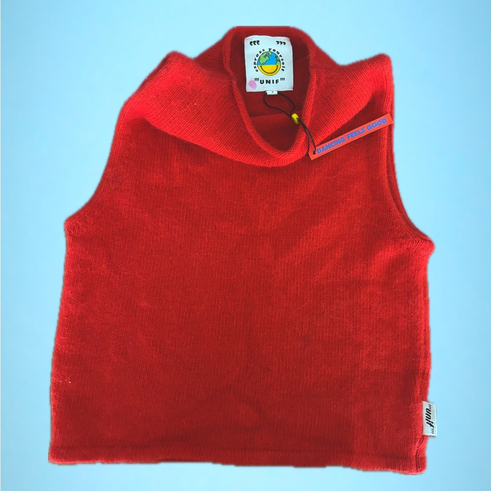 Unif red sweater tank SOLD